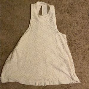 white lace tank